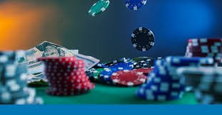 Live blackjack table with dealers and cards